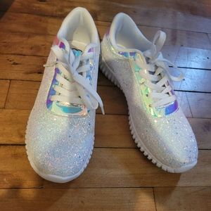 Glitter tennis shoes